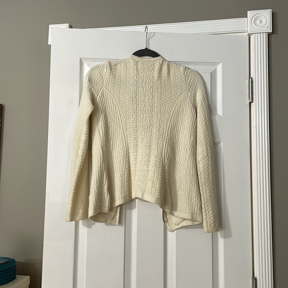 Angel of the north by Anthropologie, cream Moto style cardigan xs - Picture 8 of 12